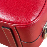 Prada Red Leather Bowling Shoulder Bag