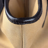 Gucci Vintage Brown Canvas Zip Tote