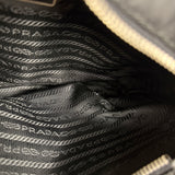 Prada Vintage Black Nylon Zip Shoulder Bag