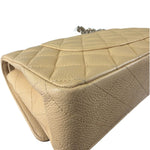 Chanel Beige Quilted Caviar Double Flap 2009