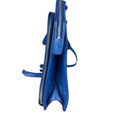 Prada Blue Saffiano Leather 2Way Briefcase Bag