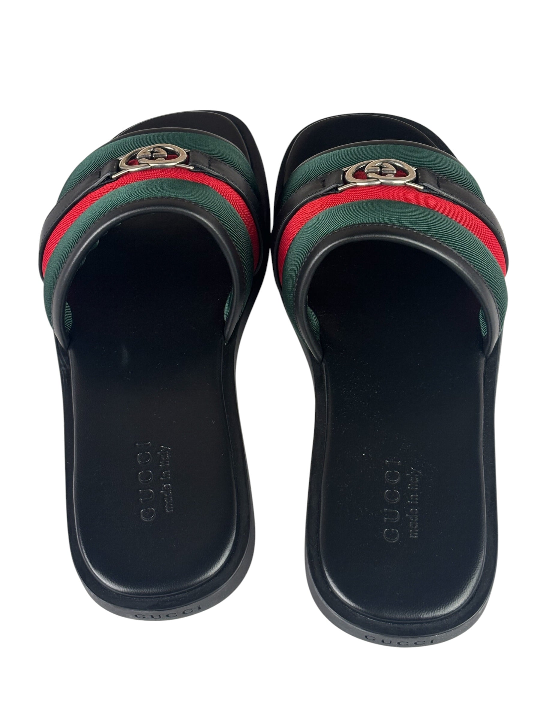 Gucci Interlocking G Sherry Line Leather Sandals