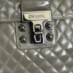 Chanel Grey Patent Leather Mademoiselle Kelly Flap Bag 2008