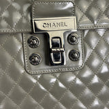 Chanel Grey Patent Leather Mademoiselle Kelly Flap Bag 2008