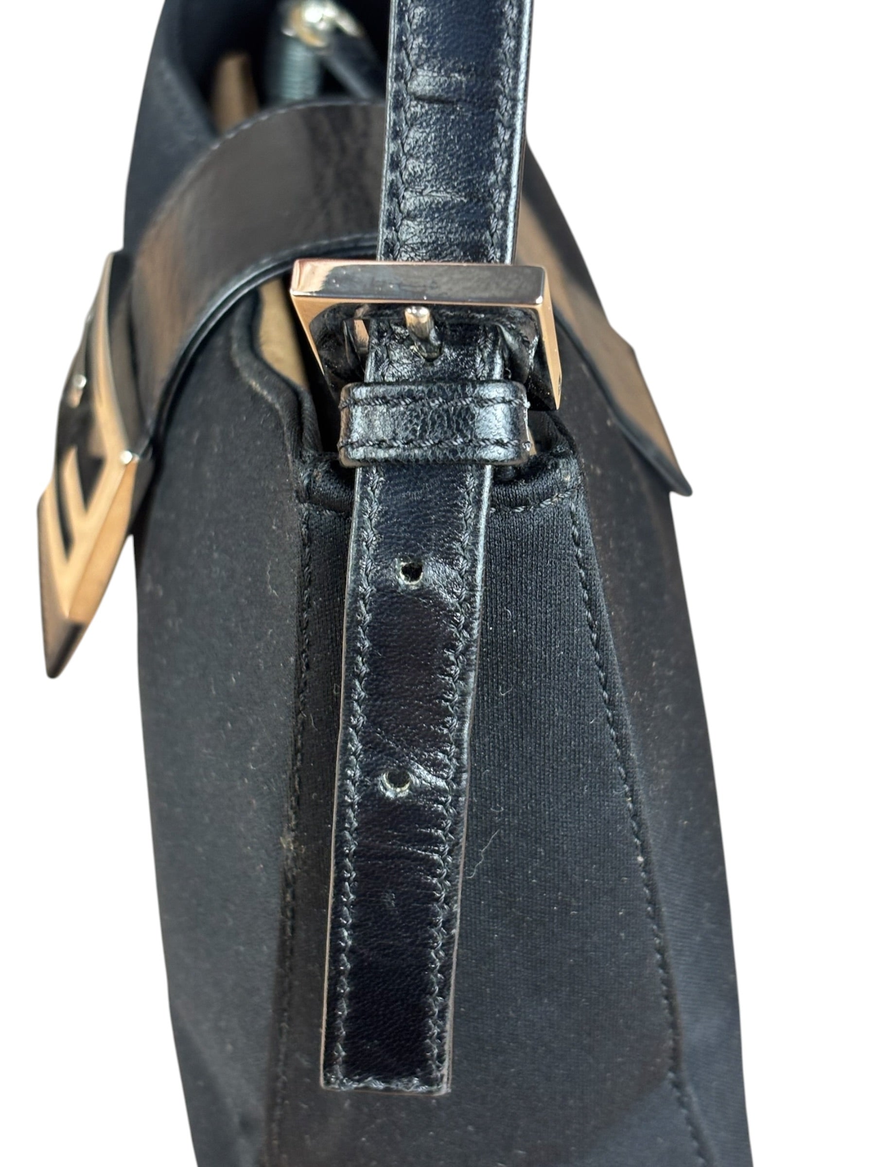 Fendi Black Neoprene Baguette
