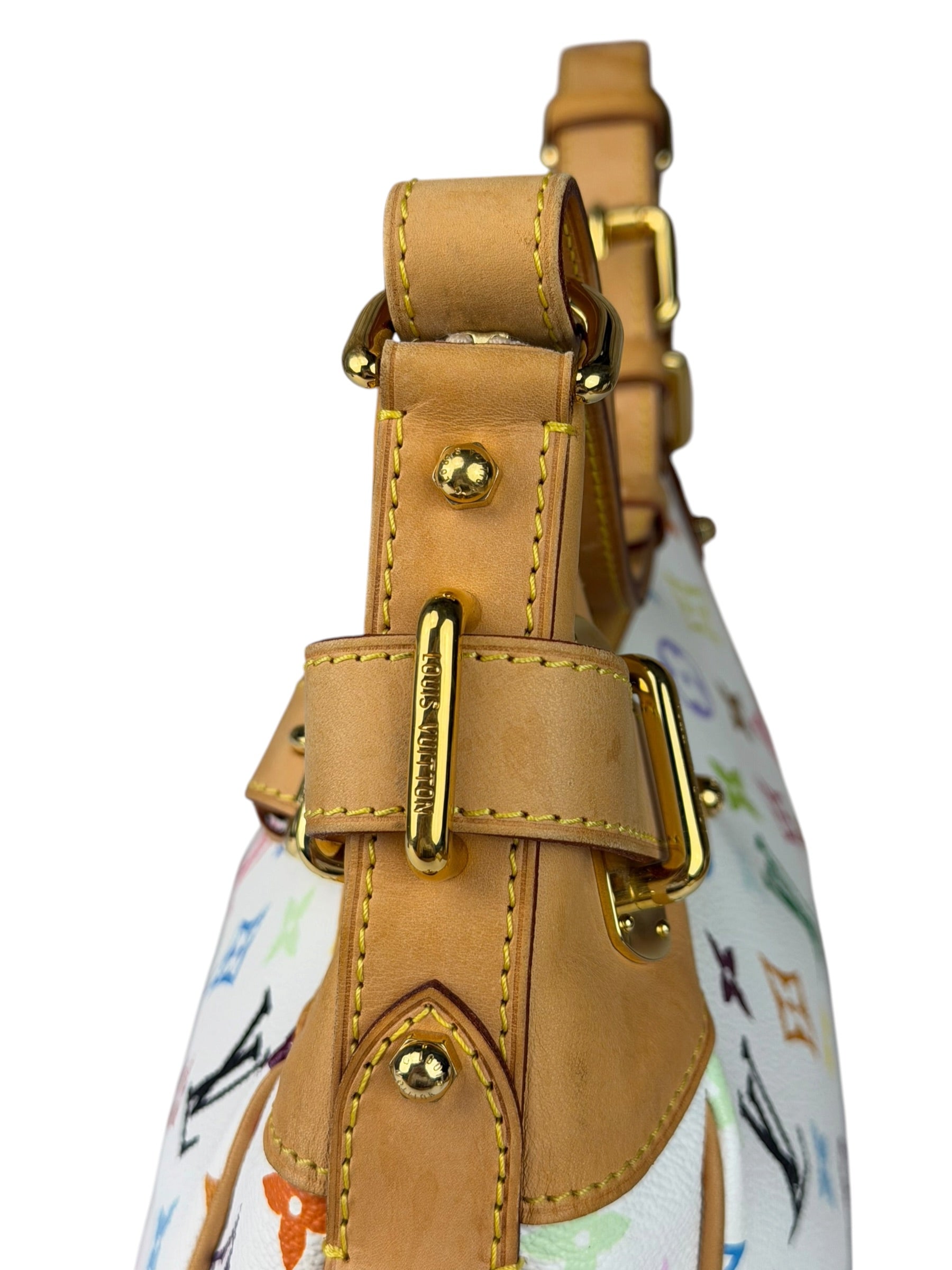 Louis Vuitton White Murakami Greta Hobo Shoulder Bag