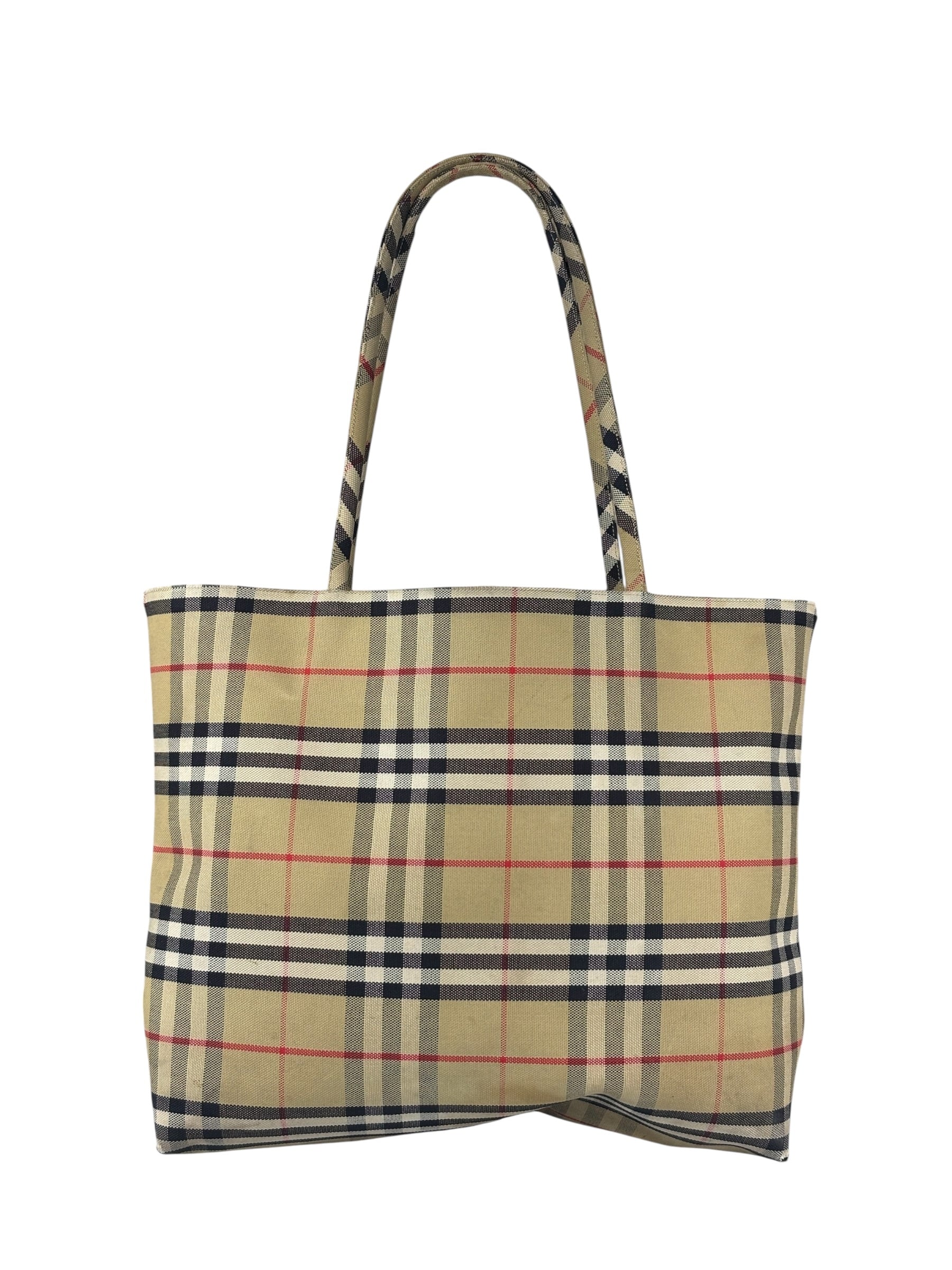 Burberry Vintage Nova Check Canvas Shoulder Tote