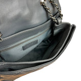 Chanel Dark Grey Quilted Leather Loop Flap Bag 2014