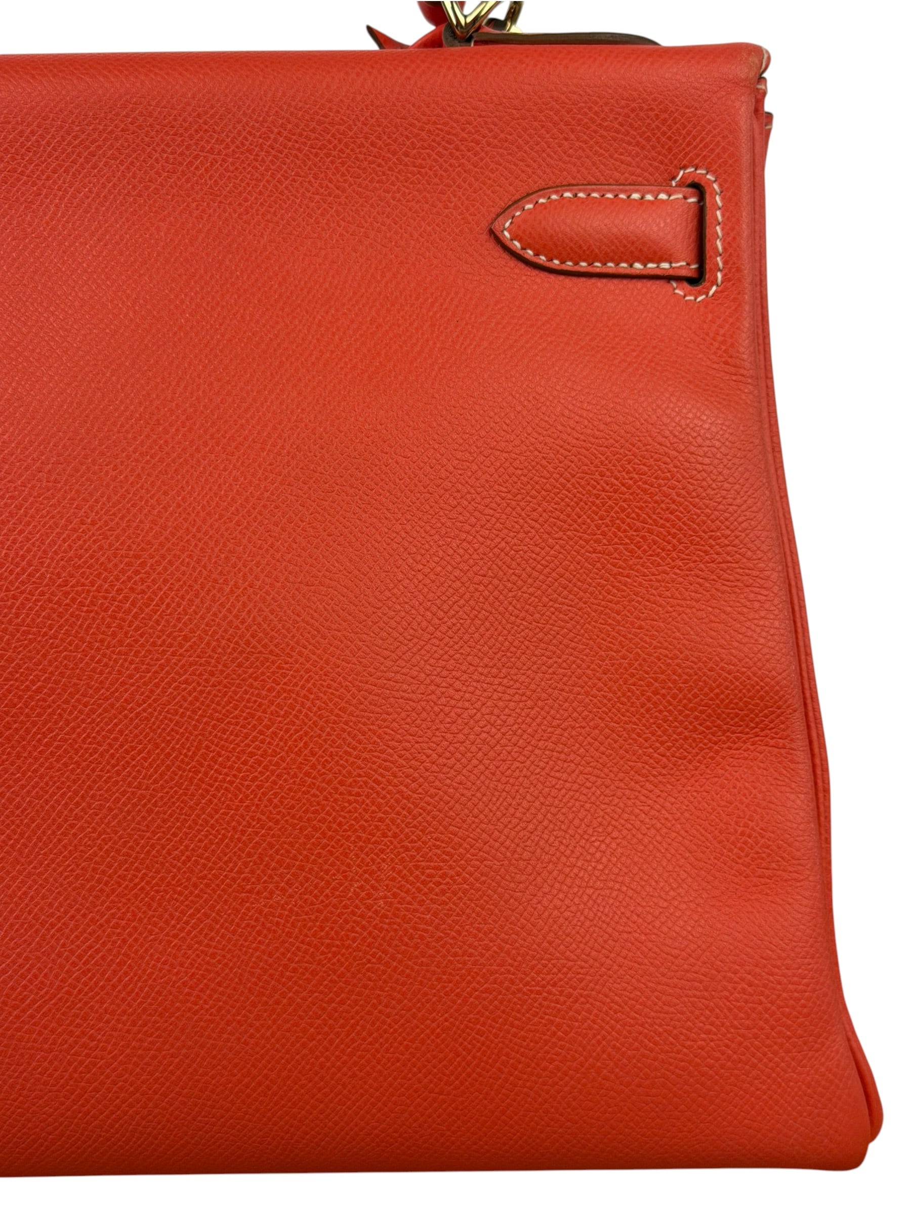 Hermes Coral-Red Epson Casaque Togo Kelly 32