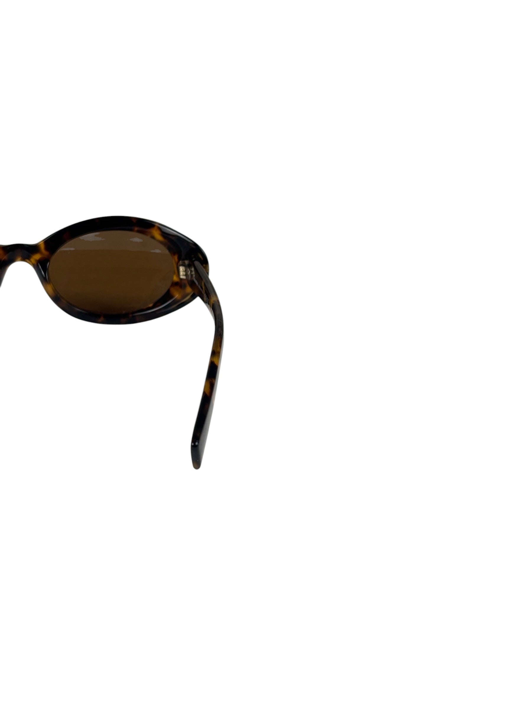 Miu Miu Tortoiseshell Oval Sunglasses SMU B09