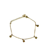 Dior Goldtone Letter Block Bracelet