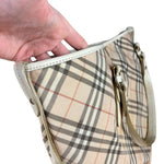 Burberry Nova Check Buckle Tote Bag