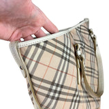 Burberry Nova Check Buckle Tote Bag