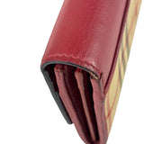 Burberry Red Leather House Check Continental Long Wallet