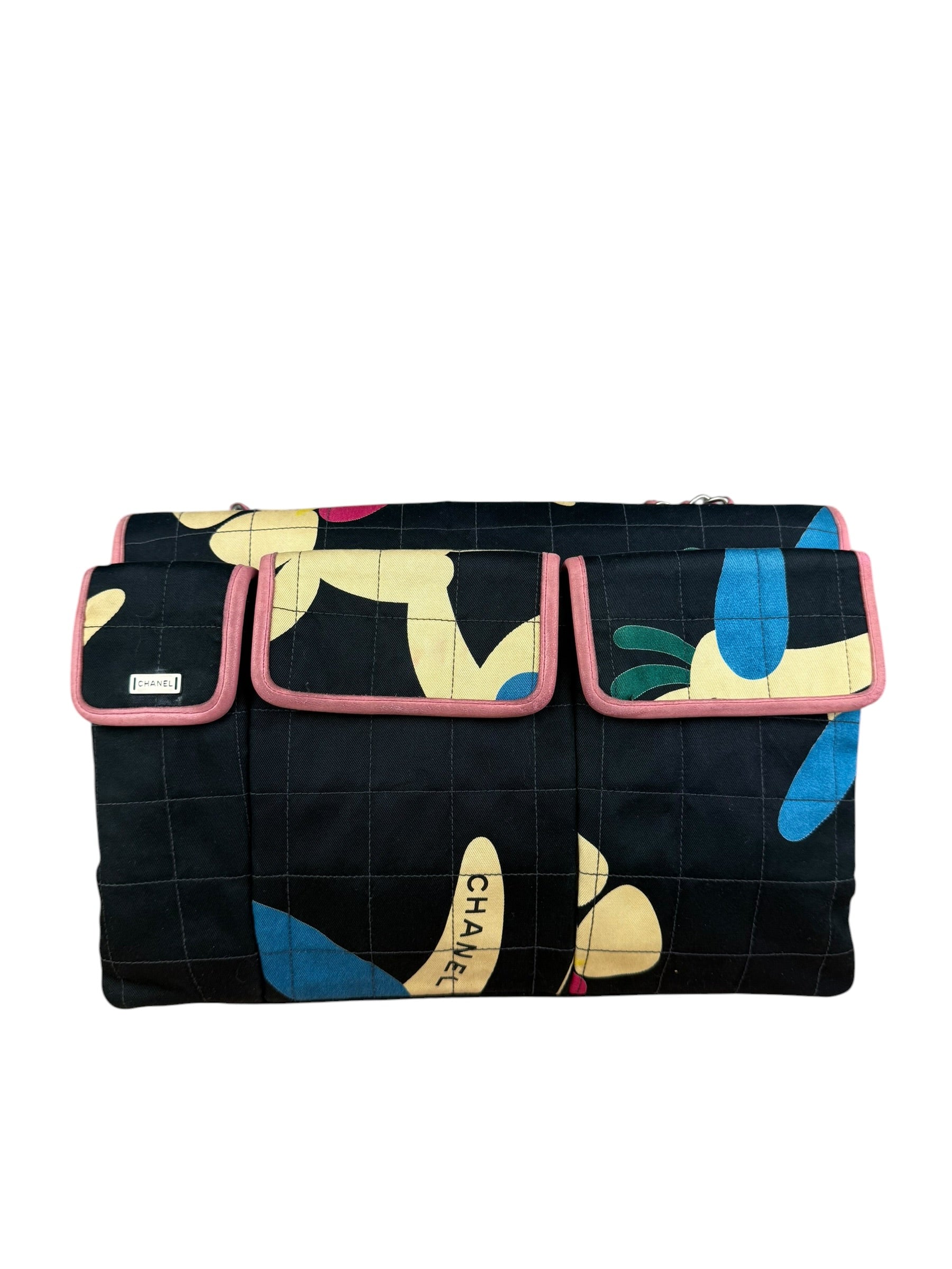 Chanel Multicolor Canvas Bird Print 2.55 Flap 2001