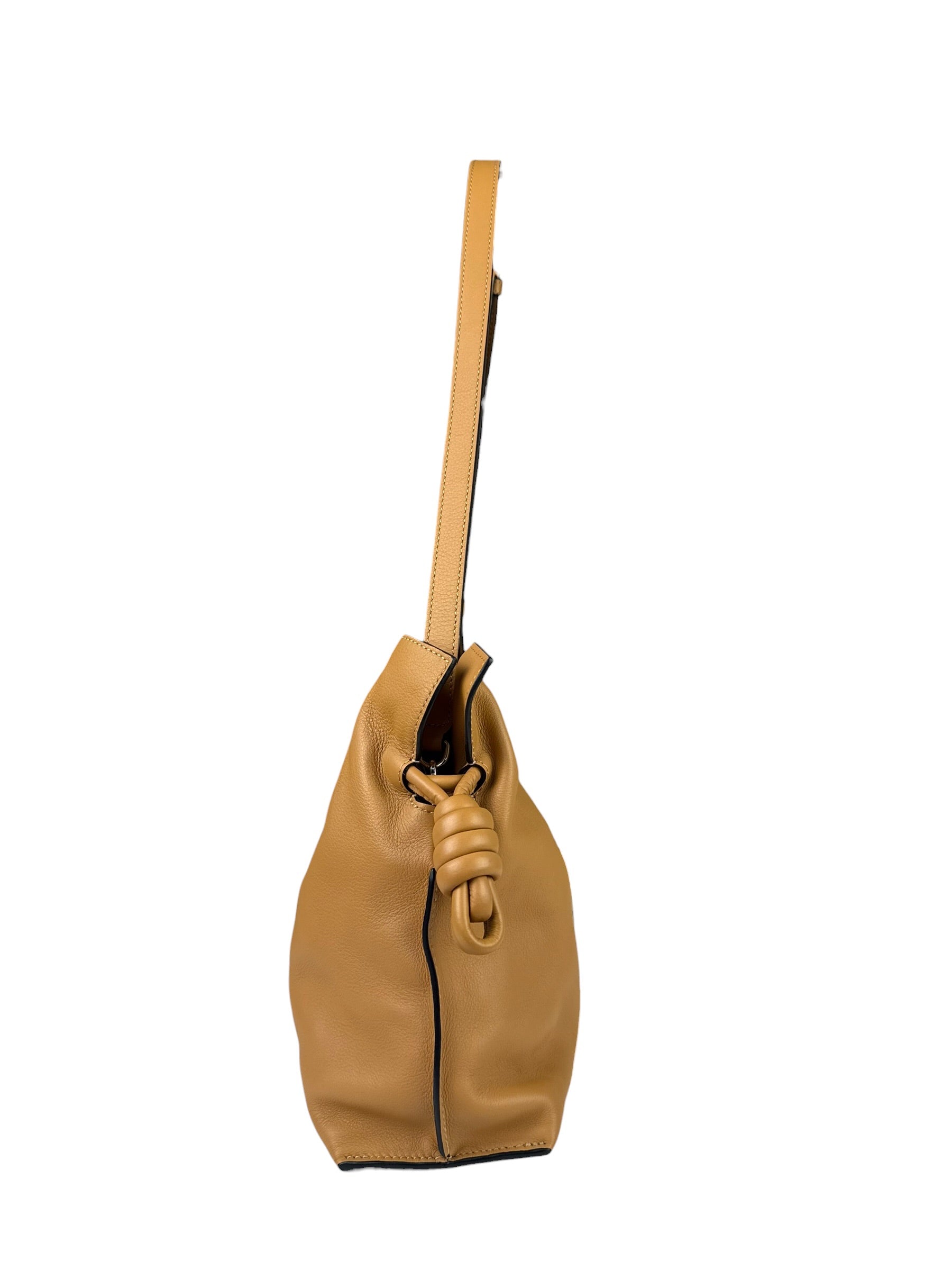 Loewe Brown Leather Flamenco Shoulder Bag