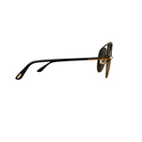 Tom Ford Black/Gold Brow Frame Aviatior Sunglasses