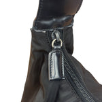 Prada Black Tessuto Nylon Leather Trim Hobo Bag