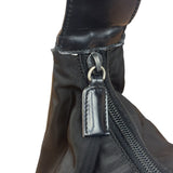 Prada Black Tessuto Nylon Leather Trim Hobo Bag