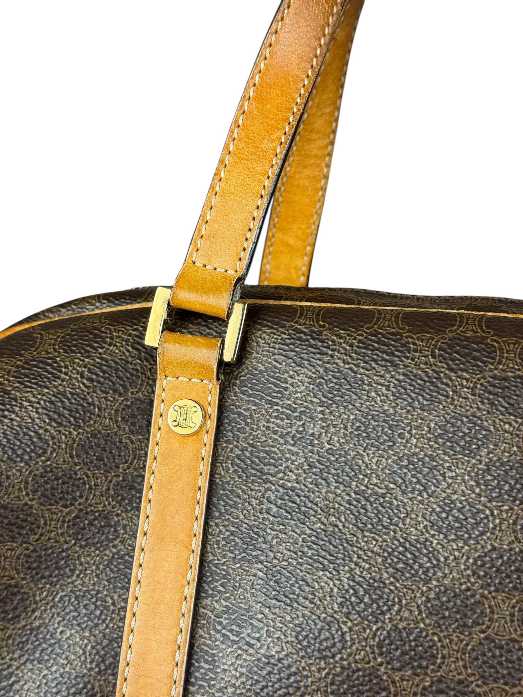 Celine Vintage Macadam Bowler Bag (Exposed Piping)