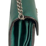 Gucci Green Leather Crystal Embellished Dionysus Chain Bag