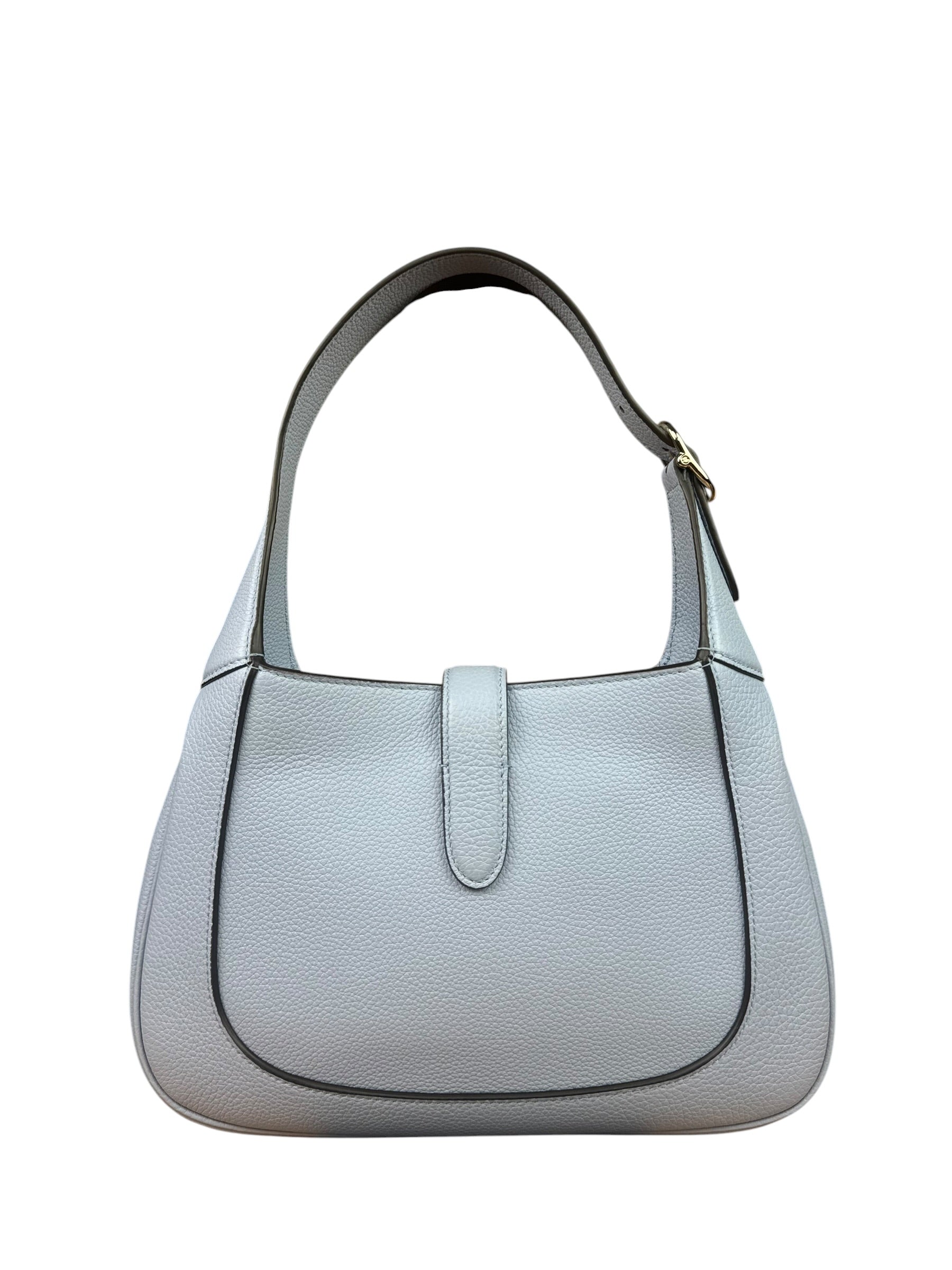 Gucci Jackie 1961 Hobo Bag Light Blue Grained Leather