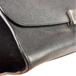 Celine Black Leather/Suede Trapeze Medium Handbag