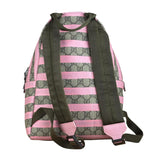 Gucci Pink Stripped Kids GG Supreme Canvas Backpack