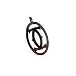 Cartier 2C Silver Color Logo Charm