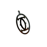 Cartier 2C Silver Color Logo Charm