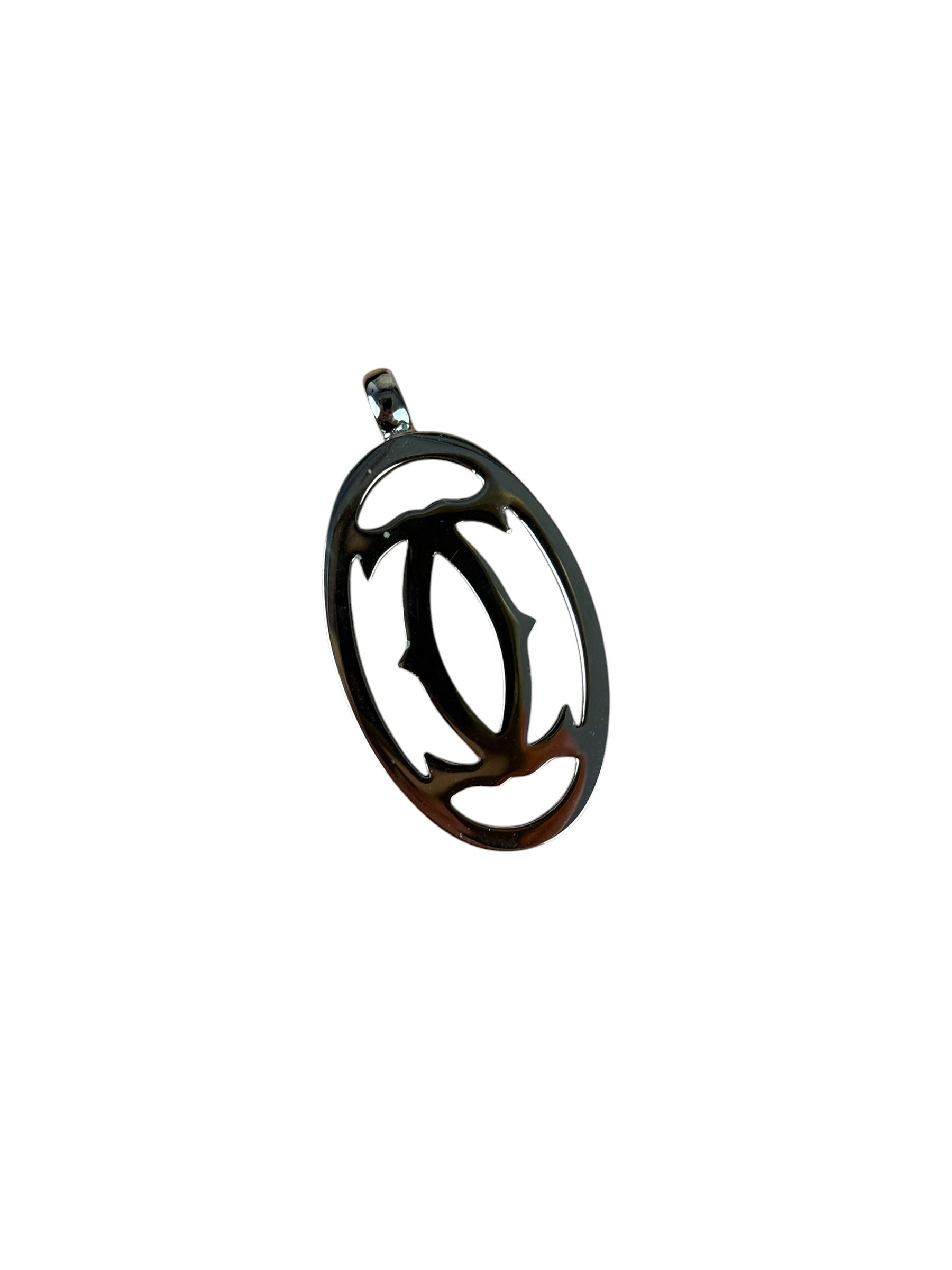 Cartier 2C Silver Color Logo Charm