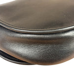Christian Dior Vintage Black Leather Rounded Flap Bag