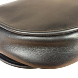 Christian Dior Vintage Black Leather Rounded Flap Bag