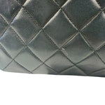 Chanel Black Quilted Lambskin Half Moon Flap 1989
