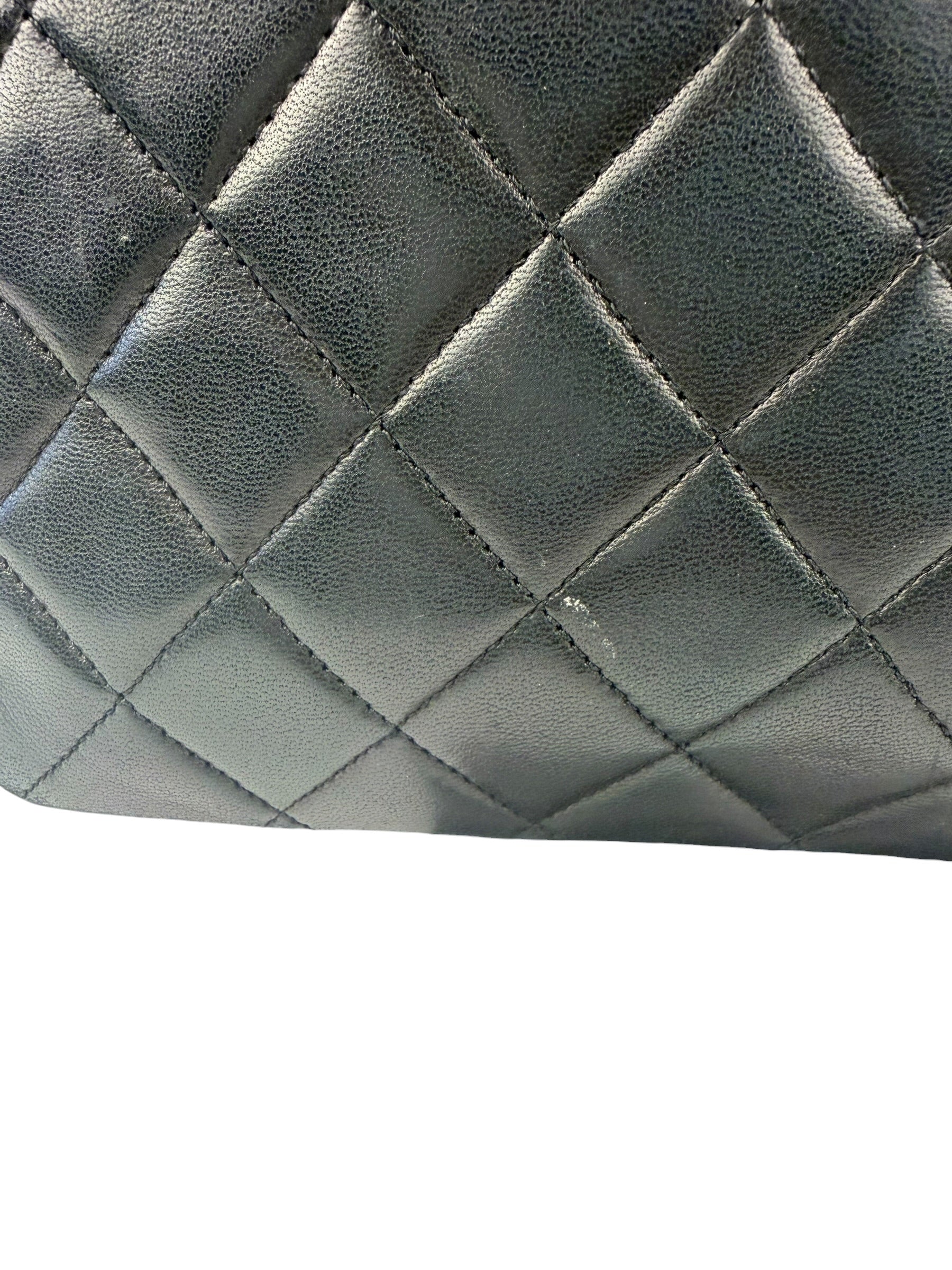 Chanel Black Quilted Lambskin Half Moon Flap 1989