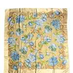 Christian Dior Beige/Blue Floral Silk Scarf