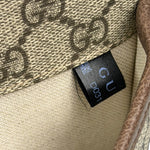 Gucci Vintage Brown Leather Trim Neo Supreme Belt Bag
