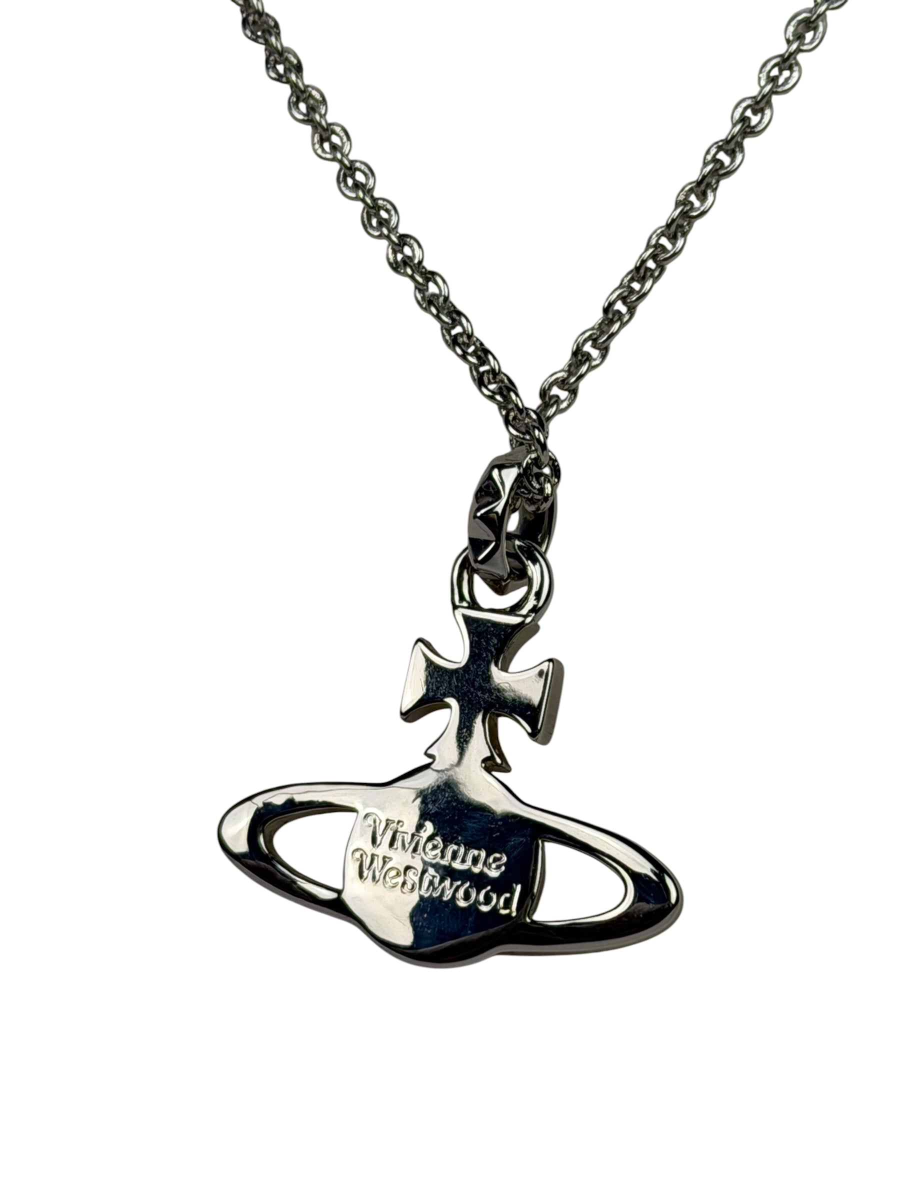 Vivienne Westwood Bas Relief Two-Tone Pendant Necklace