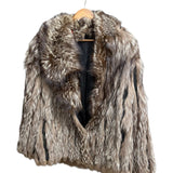 Vintage Rotiny Brown/White Saga Fox Fur Coat