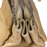 Chanel Warm Beige Leather LAX Accordion Shoulder Bag 2003