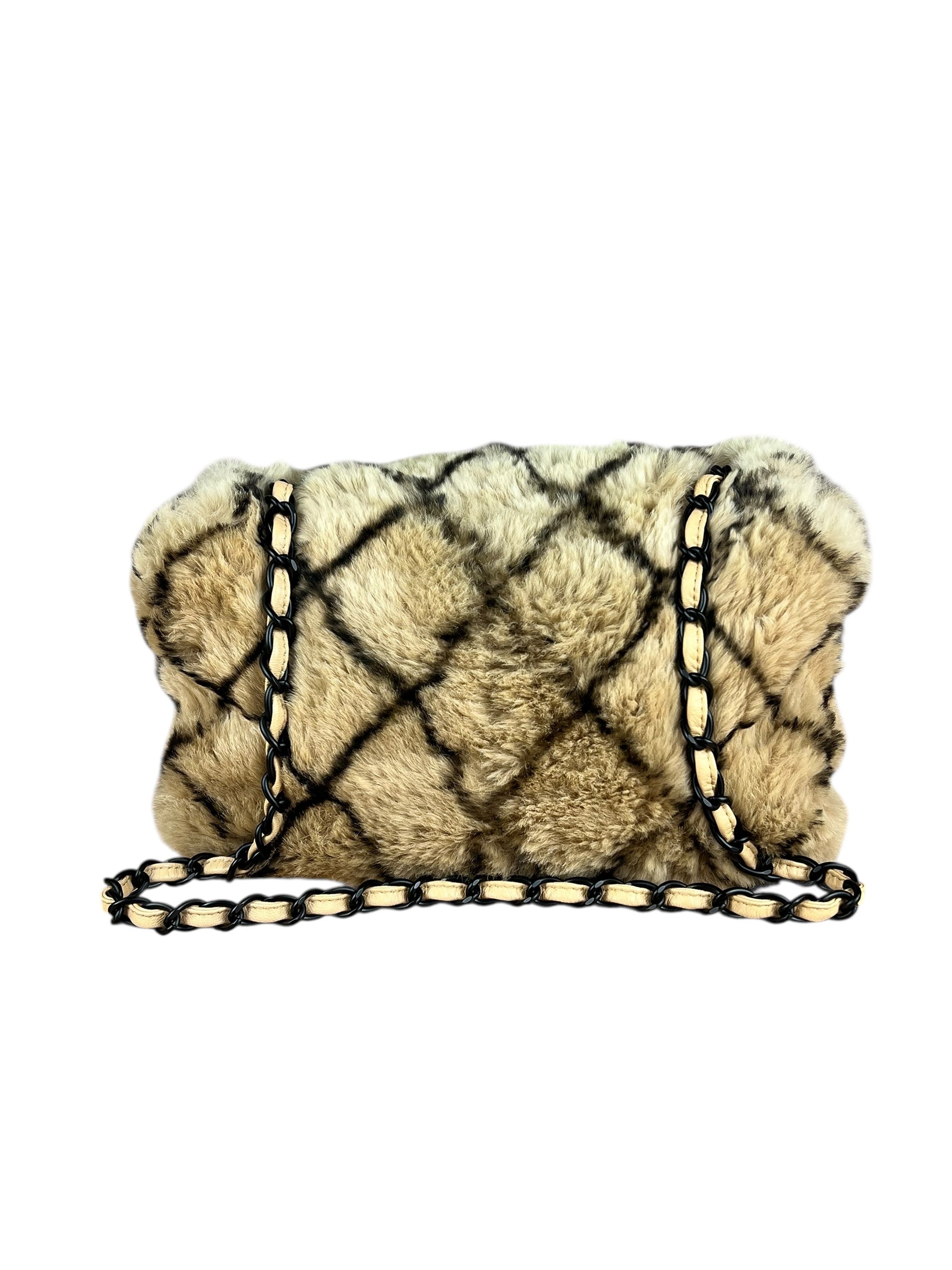 Chanel Matelasse Fur Coco Mark Chain Flap Bag '01