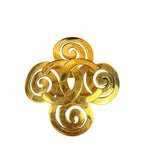 Chanel Vintage Spring Swirl/Sprial Cross Cc Brooch 95P 1995