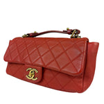 Chanel Red Quilted Caviar Leather Timeless Shoulder Bag 2012