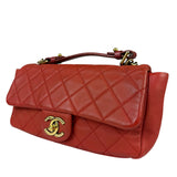 Chanel Red Quilted Caviar Leather Timeless Shoulder Bag 2012