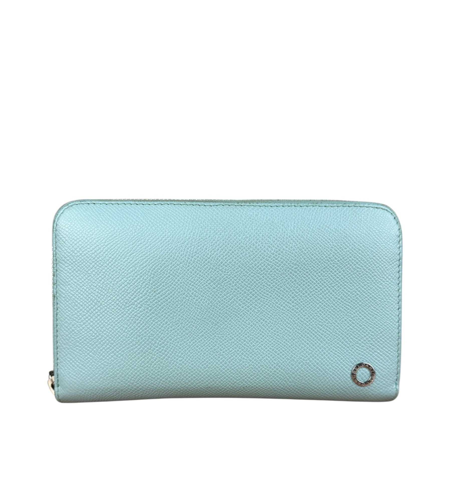 Bvlgari Blue Leather Long Zippy Wallet