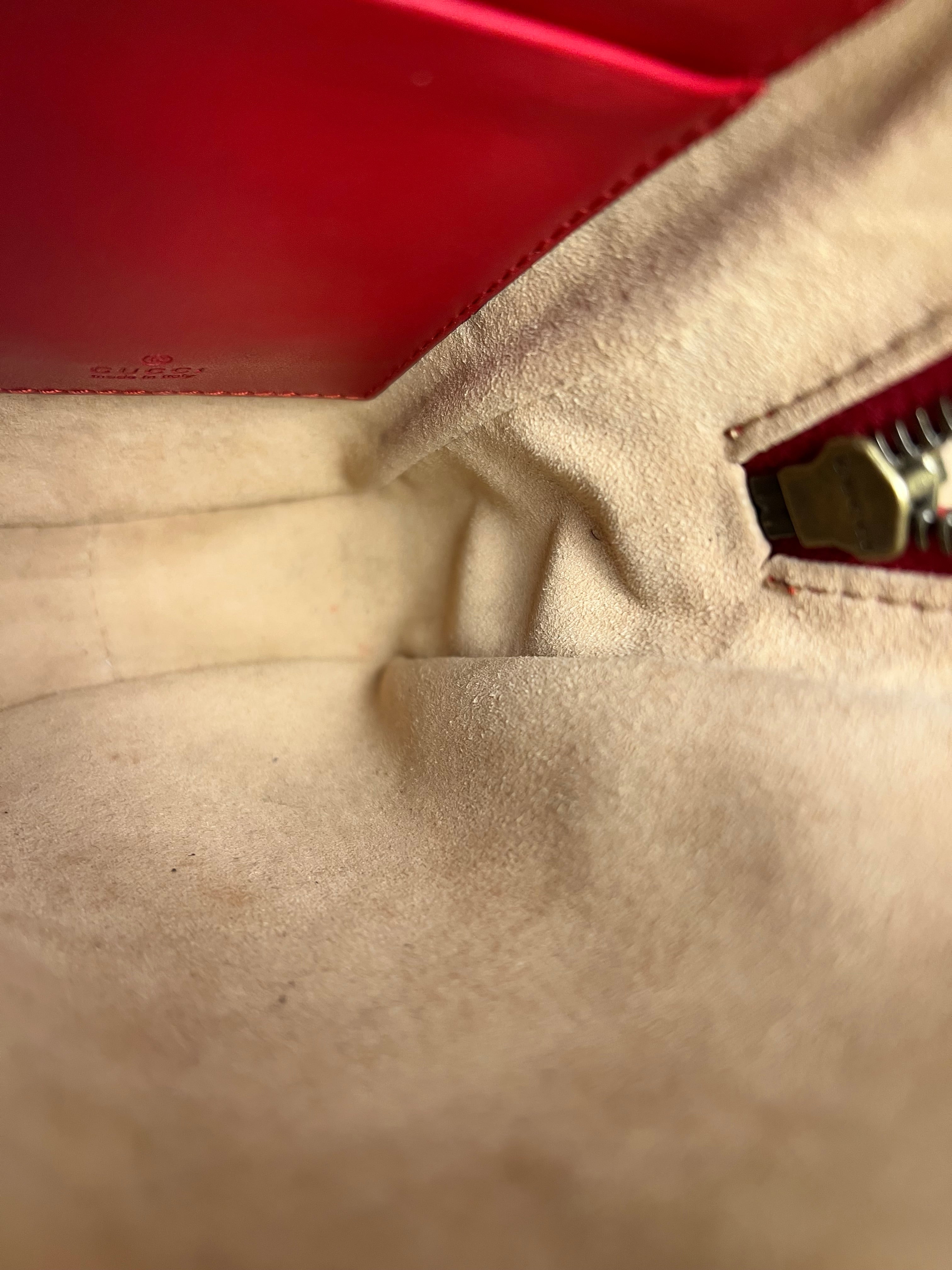 Gucci GG Marmont Vertical Phone Crossbody Bag Red