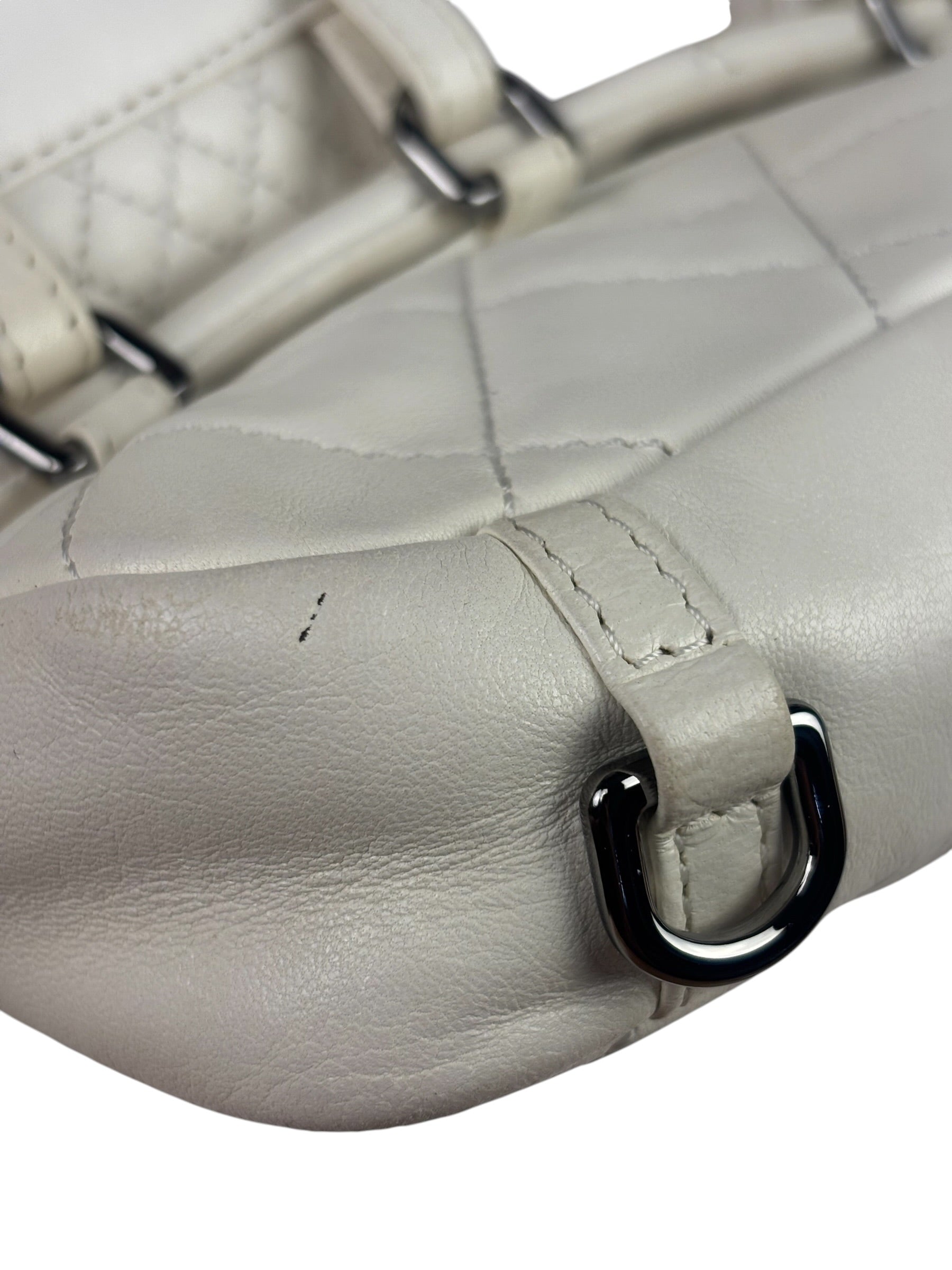 Chanel White Quilted Leather Multi-pocket Flap Bag 2007