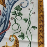 Gucci Vintage Silk Floral Vase Scarf