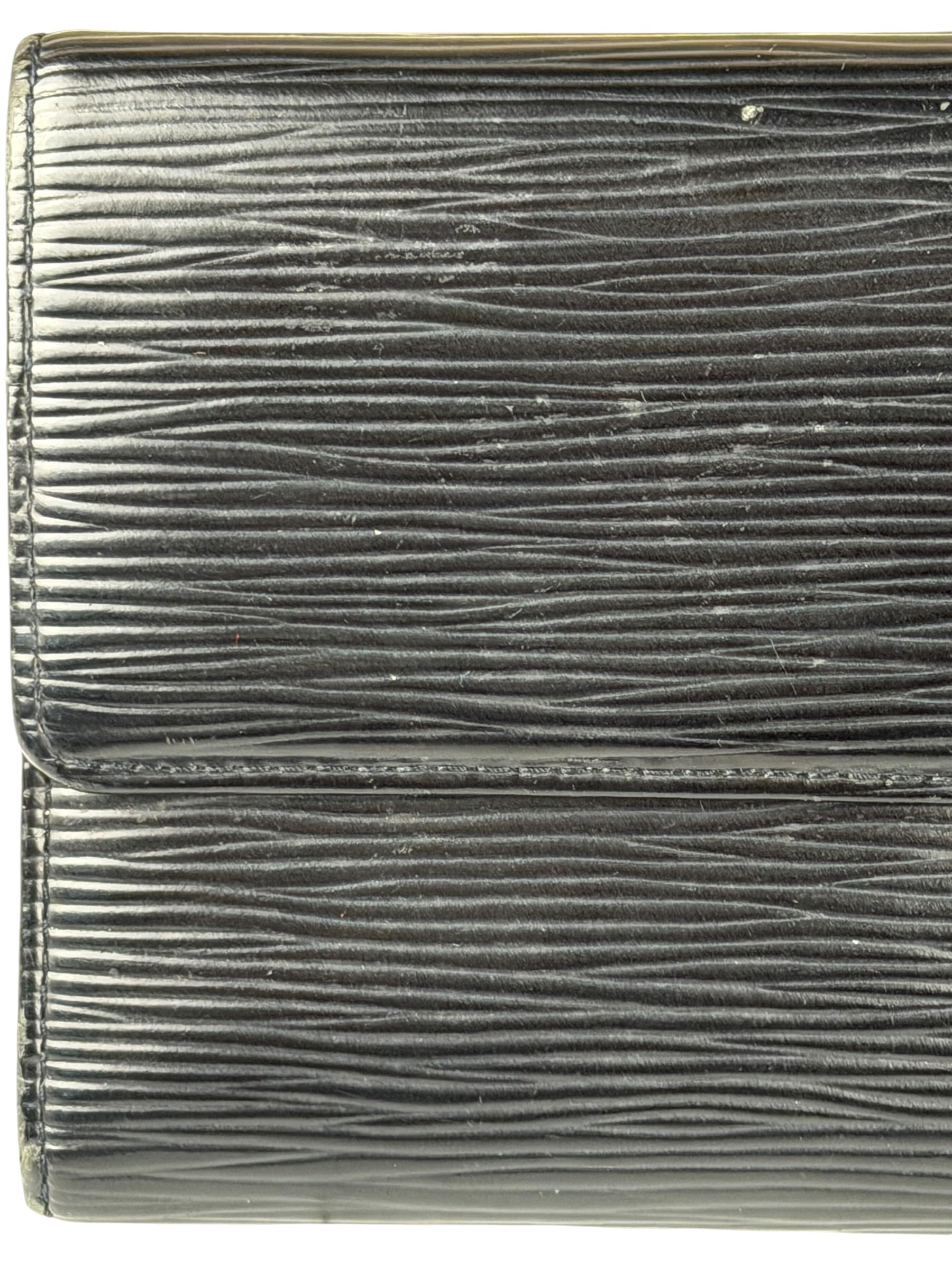 Louis Vuitton Black Epi Leather Long Wallet