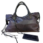 Balenciaga Vintage Purple Classic Motorcycle City Bag